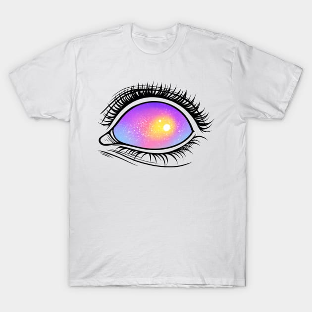 Psychedelic Eye. Raibow color T-Shirt by OccultOmaStore